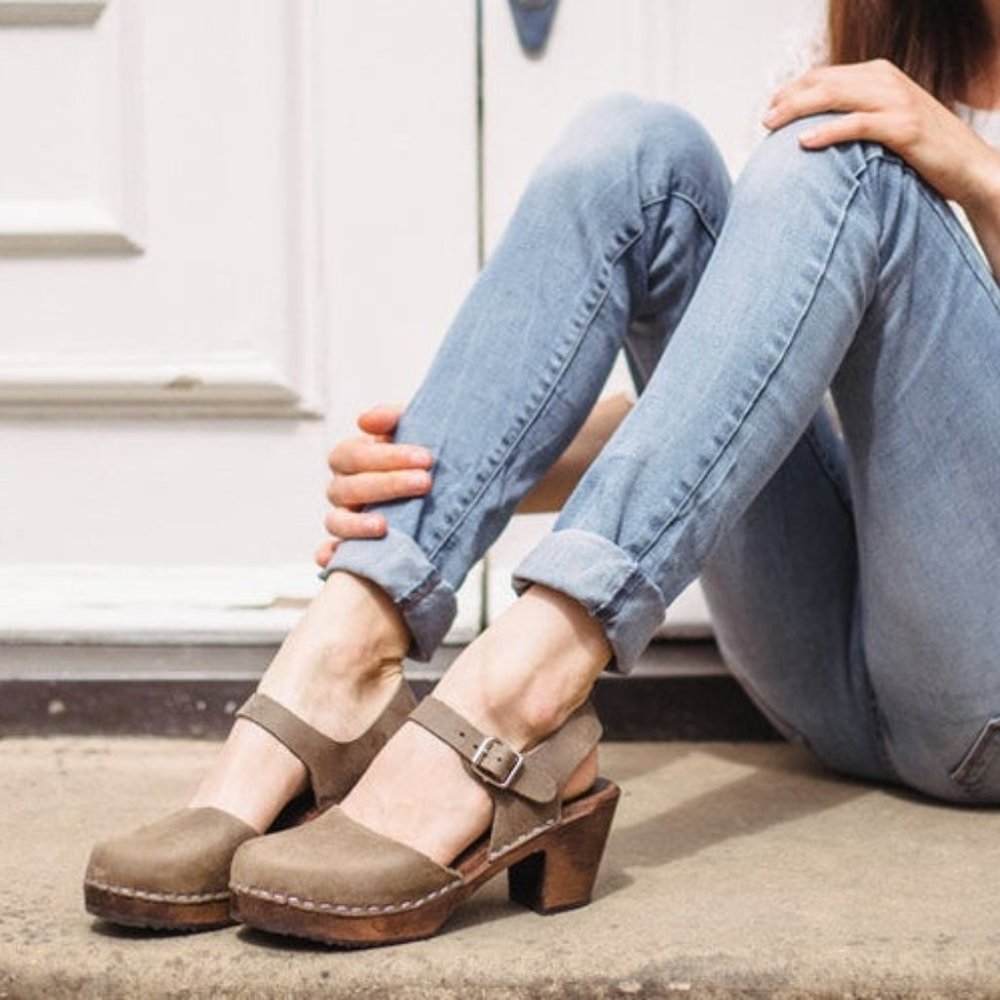 Swedish Clogs Highwood Taupe Leather